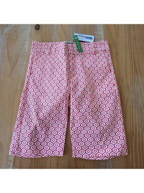 NWT Fairway Fox Women’s Maddie Shorts Size 0 Pink Moroccan Golf Cool Max
